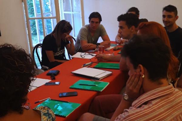 Balkan Boys performing a theatrical workshop for "ADNICH Project"