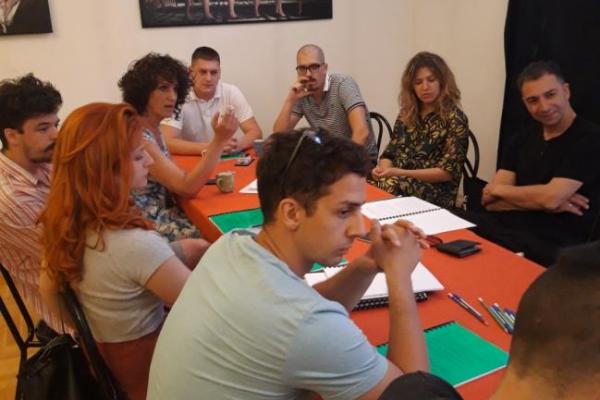 Balkan Boys performing a theatrical workshop for "ADNICH Project"