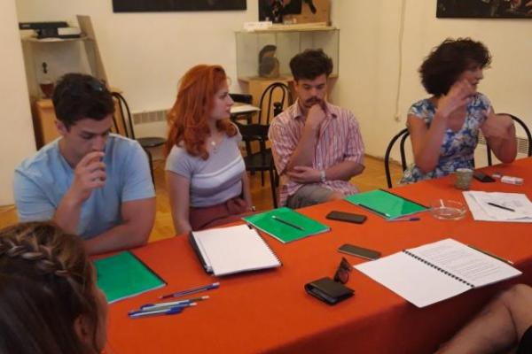 Balkan Boys performing a theatrical workshop for "ADNICH Project"